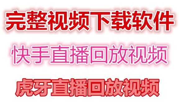 快手直播回放视频/虎牙直播回放视频完整下载(电脑软件+视频教程)比特币最新行情-加密货币前景-比特币ETF-以太坊ETF-以太坊行情分析-区块链项目投研-sol-ton链币董会学院