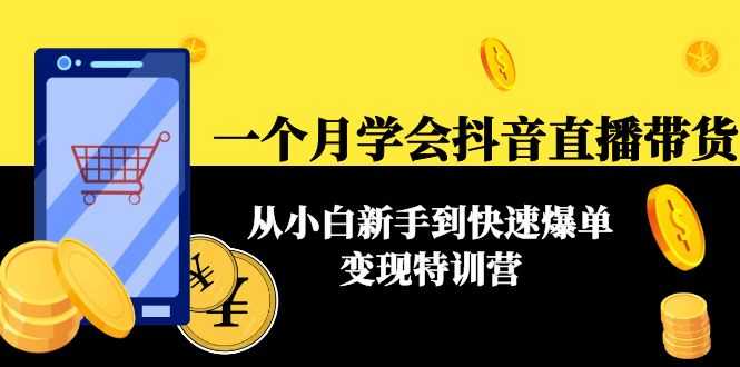 一个月学会抖音直播带货：从小白新手到快速爆单变现特训营(63节课)比特币最新行情-加密货币前景-比特币ETF-以太坊ETF-以太坊行情分析-区块链项目投研-sol-ton链币董会学院